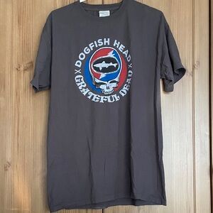 Grateful Dead Dogfish Head Brewery Tee Gray NWT M